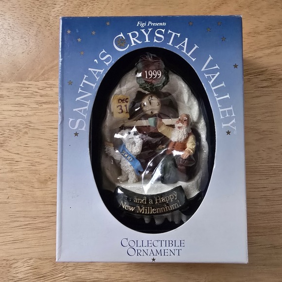 Figi Graphics, Inc Other - VTG 1999 Santa's Crystal Valley "Happy New‎ Millennium" Ornament NIB